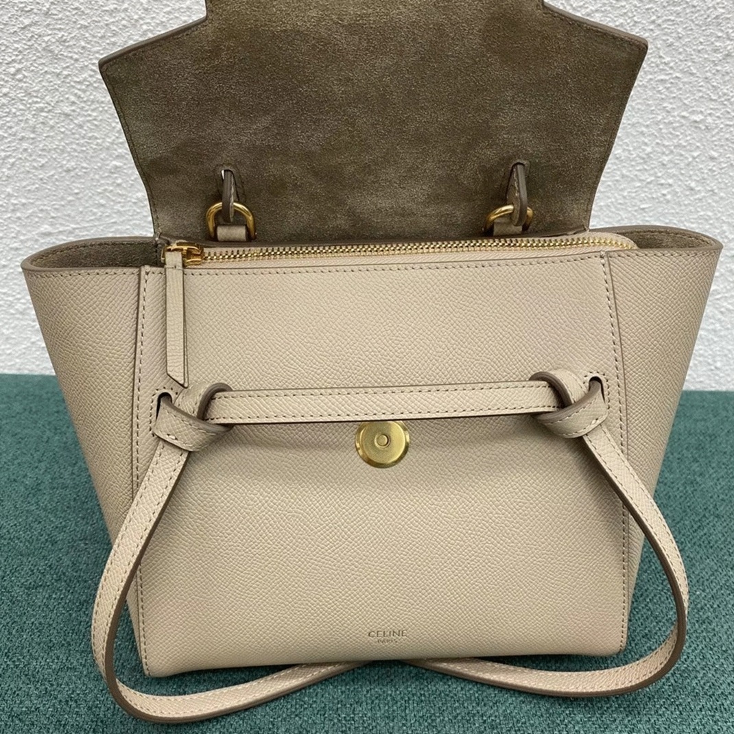 Ce1i*e Belt Nano Bag Knockoff in Light Beige