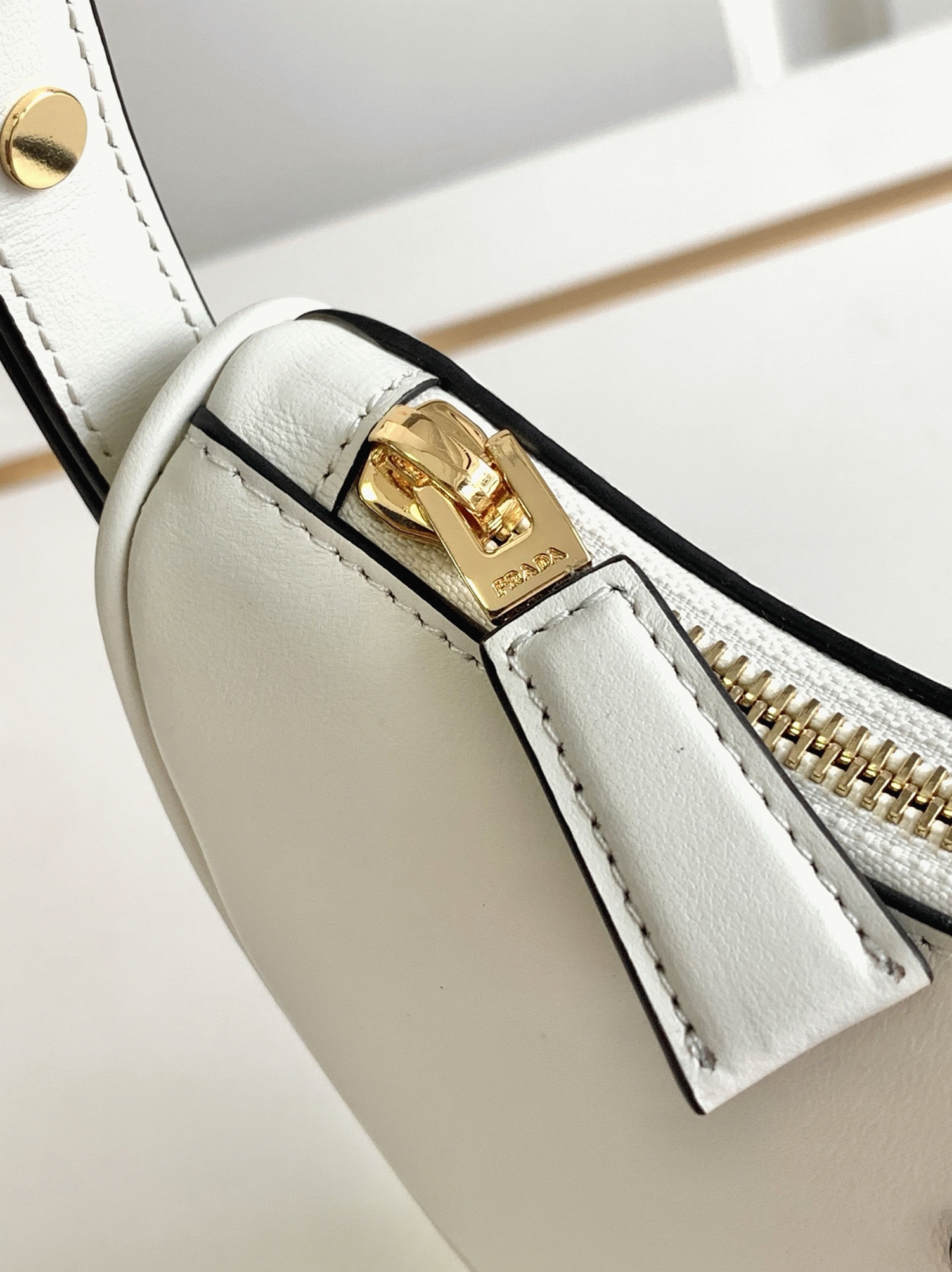 White Pra*a Arque Mini Shoulder Bag Fake