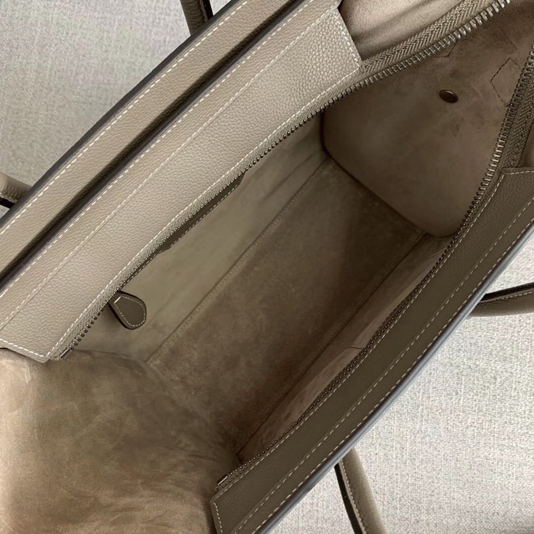 Ce1i*e Micro Luggage Tote Bag Knockoff in Souris