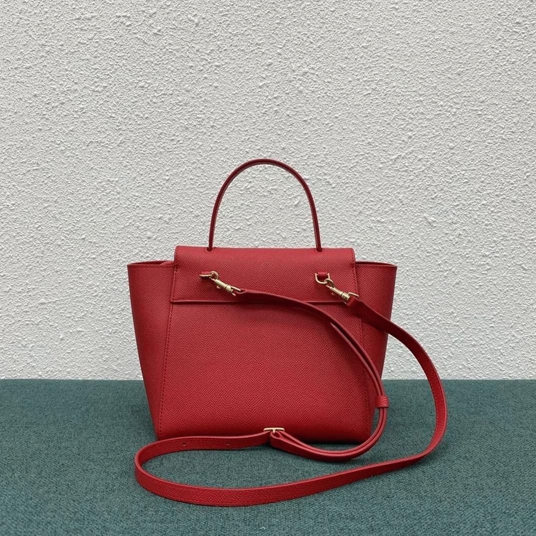 Ce1i*e Belt Nano Bag Knockoff in Red