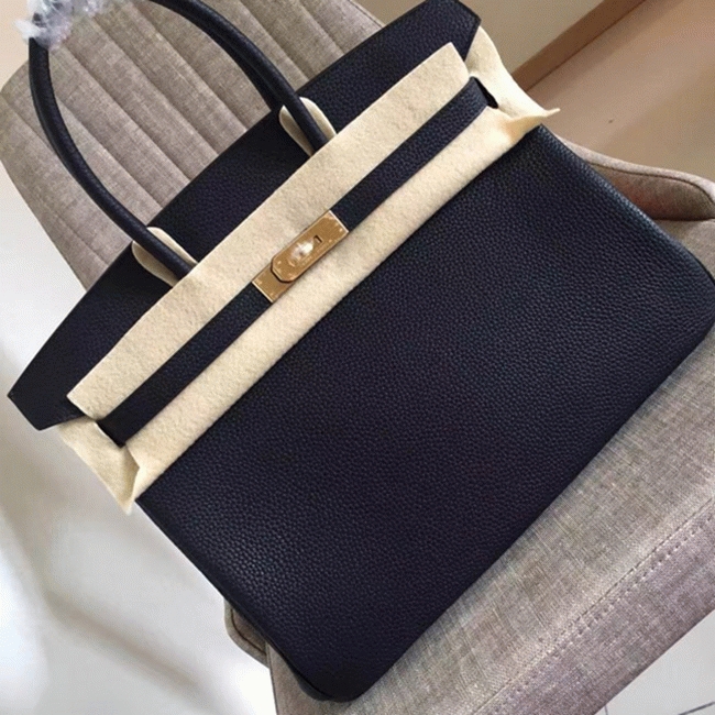 Black Knockoff Designer H**me5 Birkin 35CM Tote