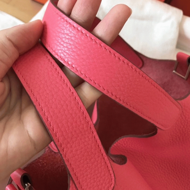 Rose lipstick cheap replica H**me5 Picotin Lock 18cm handbag