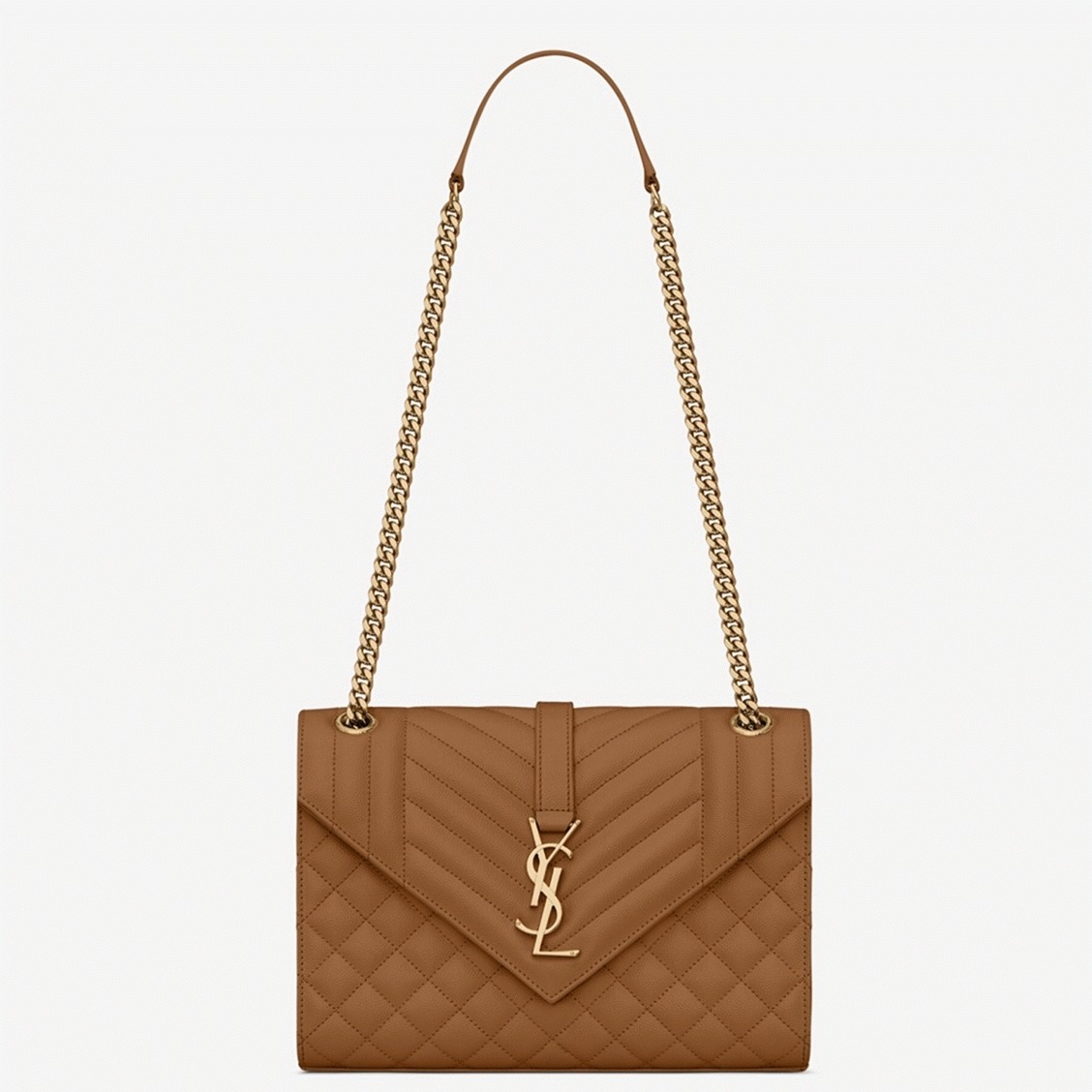 Fake Sa1nt Lau*nt Envelope Medium Bag Brown
