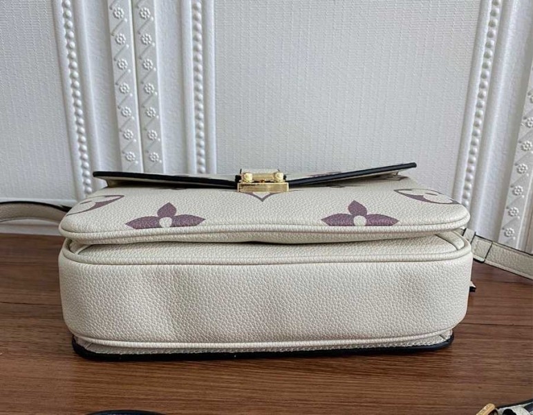 L0vis Vvtt0n Bicolor Monogram Empreinte Metis Bag In Cream And Bois De Rose Pink