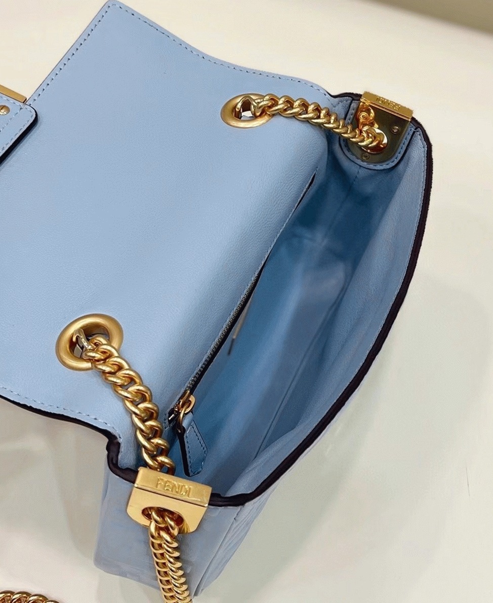 Top Quality Replica F**di Baguette Chain Midi Bag In Blue