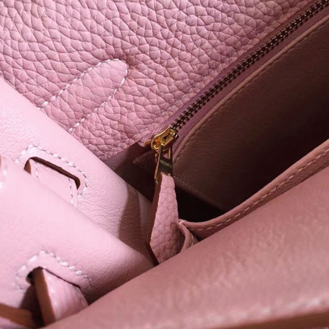 Pink Clemence Replica H**me5 Kelly Retourne 28cm Feminine Handbag
