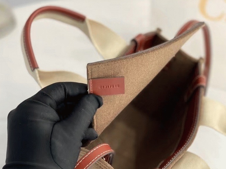 Top Quality Fake Previous Previous Chloe Small Woody Tote Bag In Brown Felt