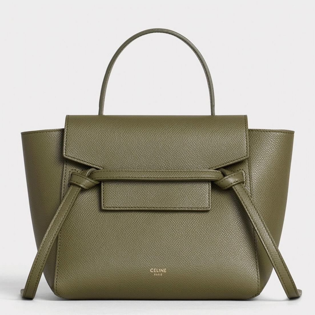 Ce1i*e Belt Nano Bag Fake in Army Green