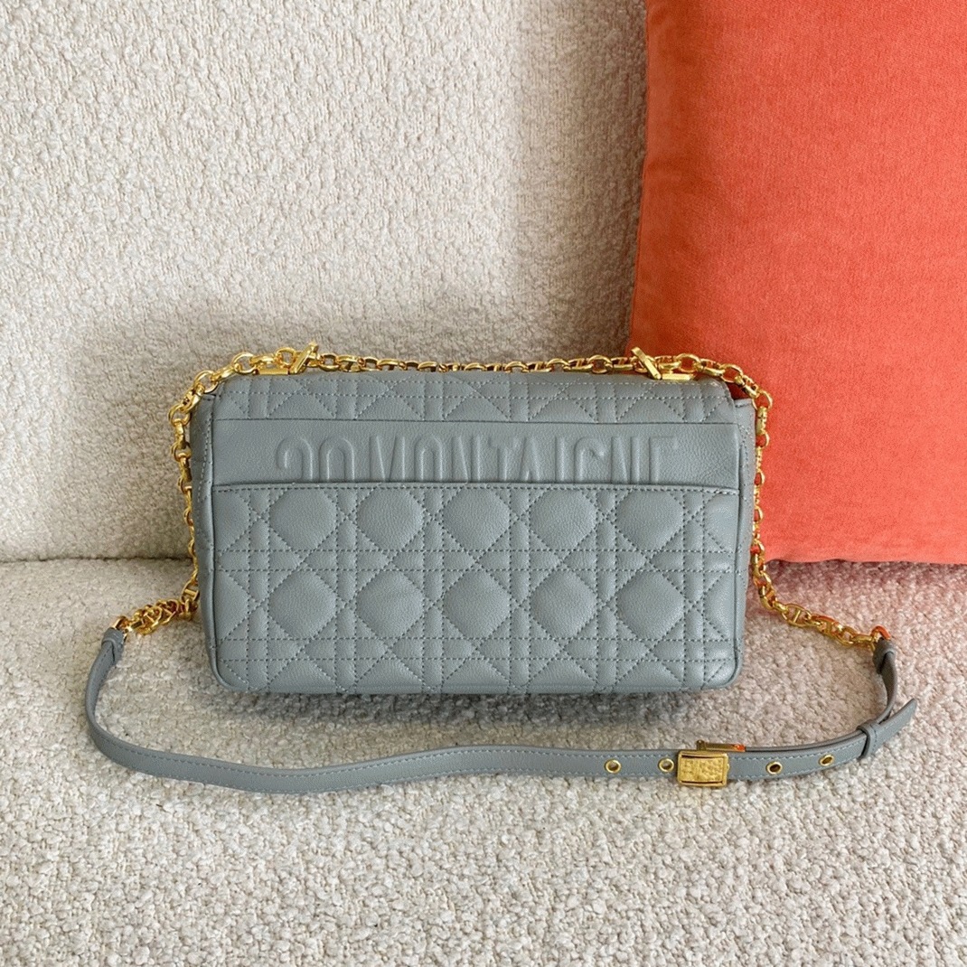 D10r Caro Medium Bag Knockoff in Grey