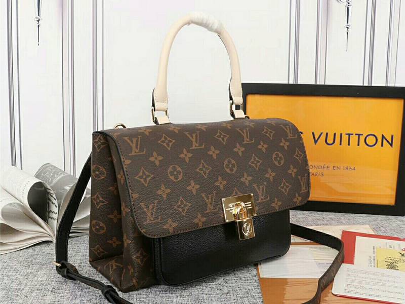 L0vis Vvtt0n Monogram Canvas Marignan Bag In Black