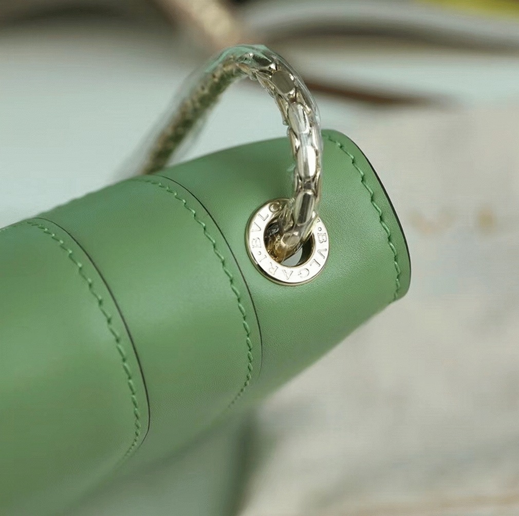 Fake Bv1g*ai Serpenti Forever Small Crossbody Bag Mint Leather