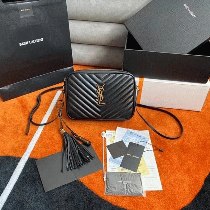 Replica Sa1nt Lau*nt Lou Camera Bag Black