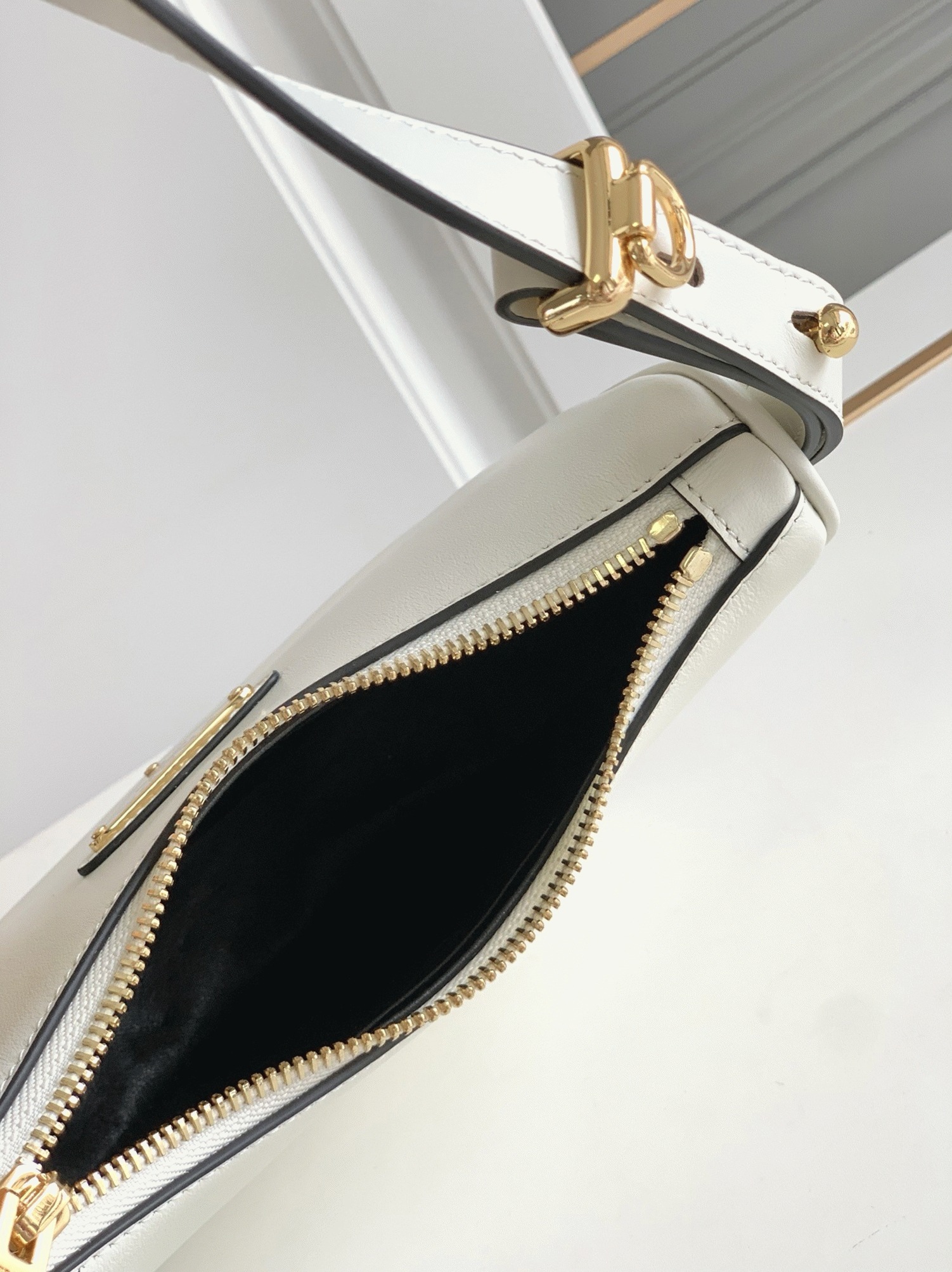 White Pra*a Arque Mini Shoulder Bag Fake