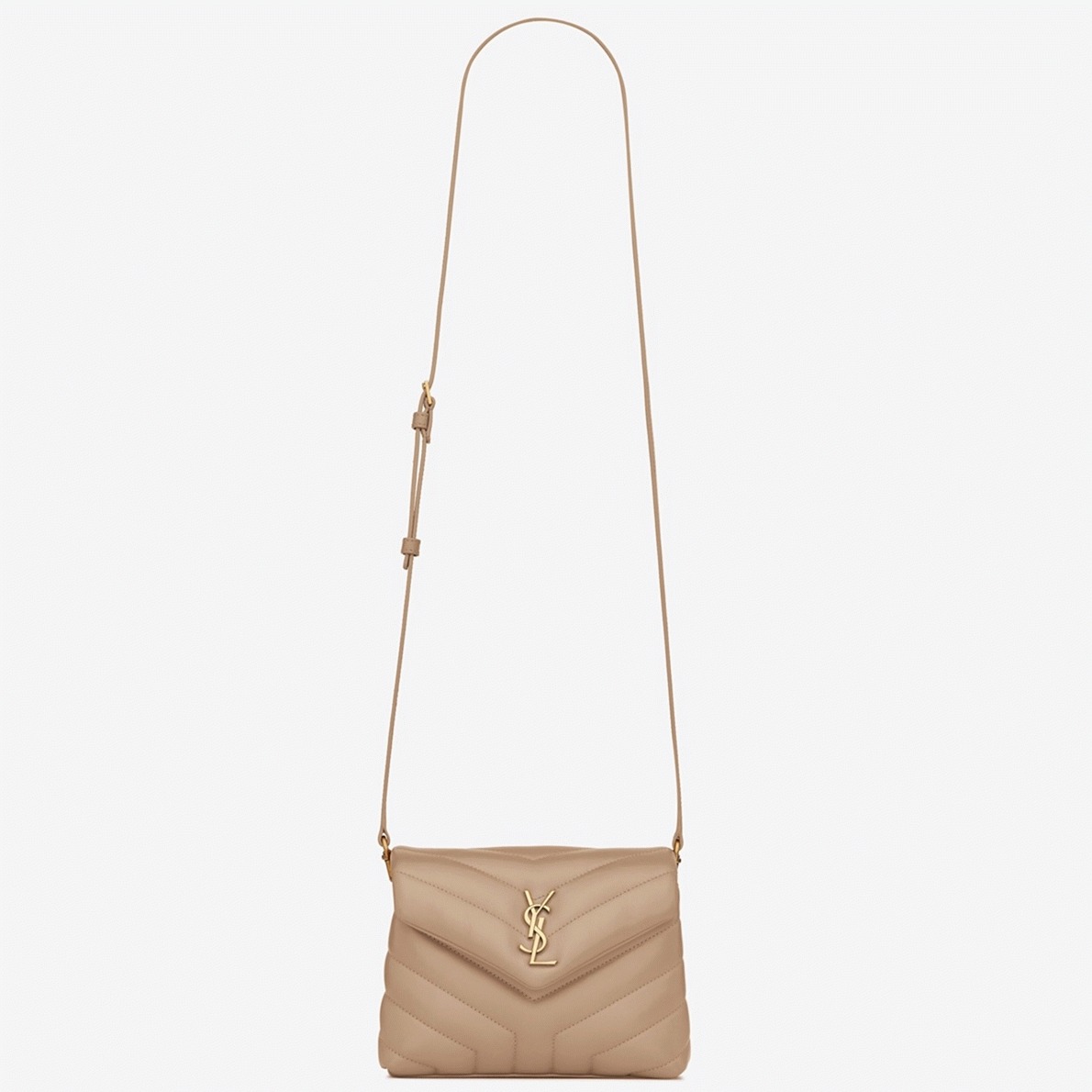 Fake Sa1nt Lau*nt LouLou Toy Strap Bag Beige