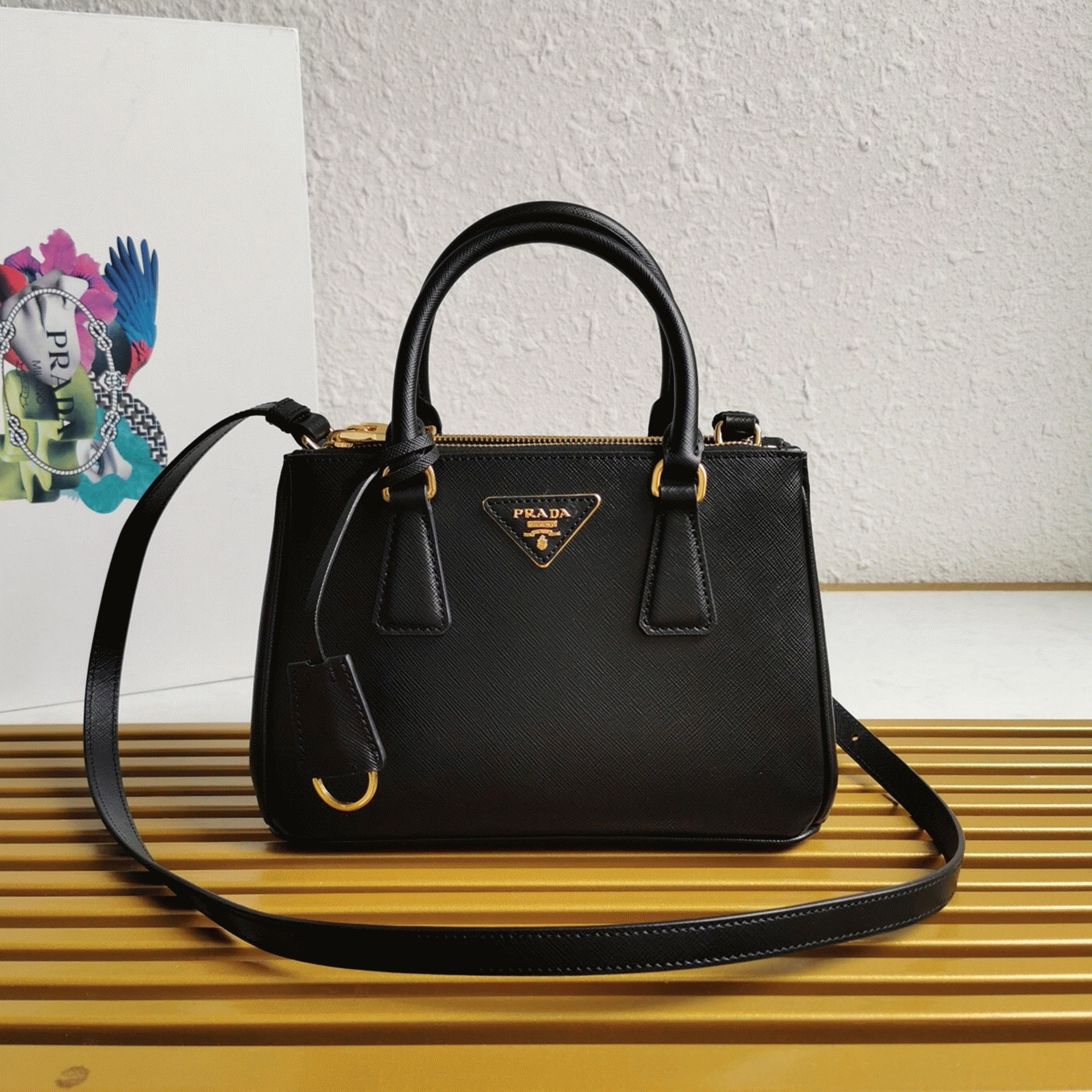 Black Pra*a Galleria Small Bag Fake