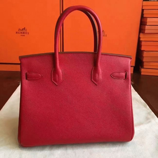 Premium Red Fake H**me5 Birkin 30cm High Quality Handbag