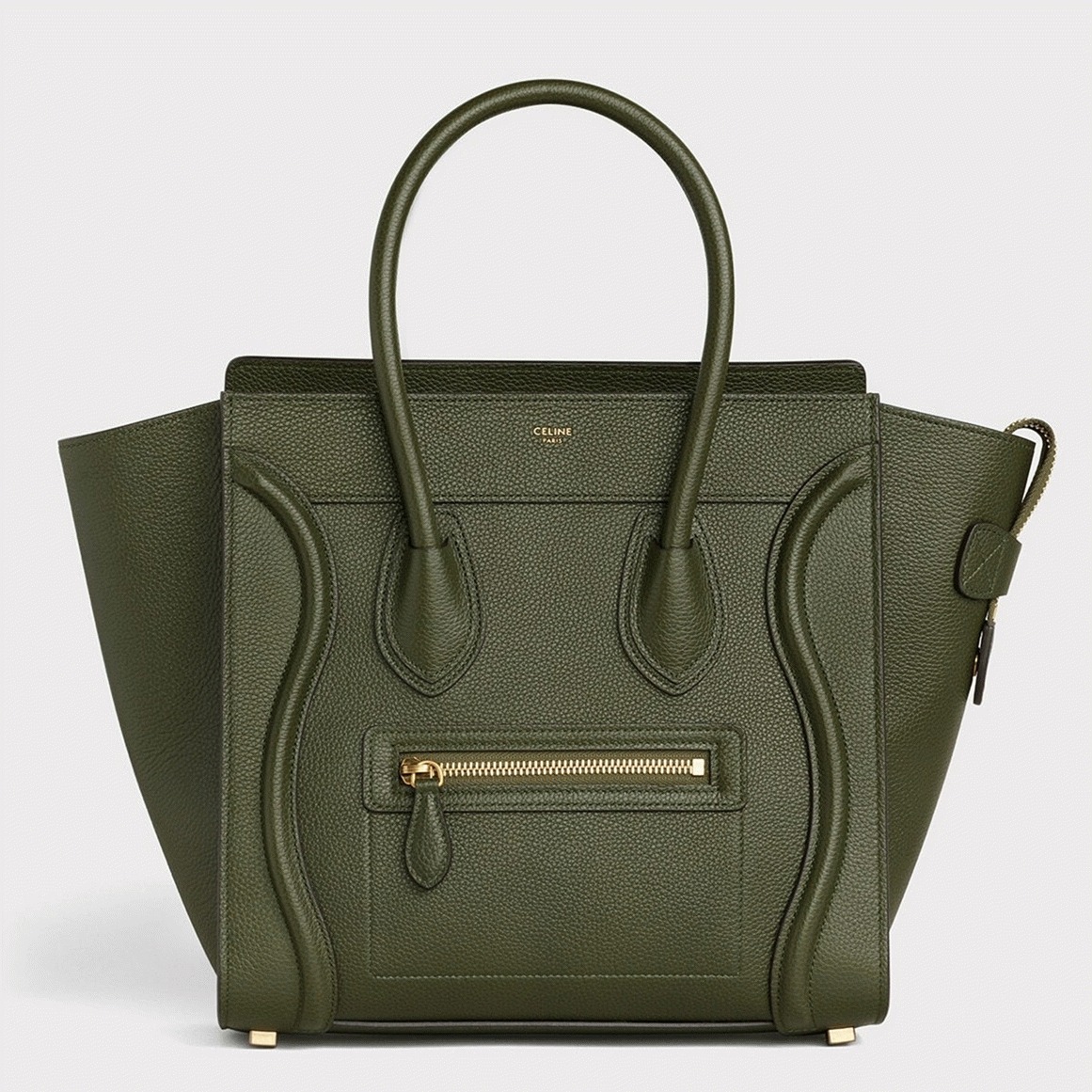 Ce1i*e Micro Luggage Tote Bag Knockoff in Khaki Green