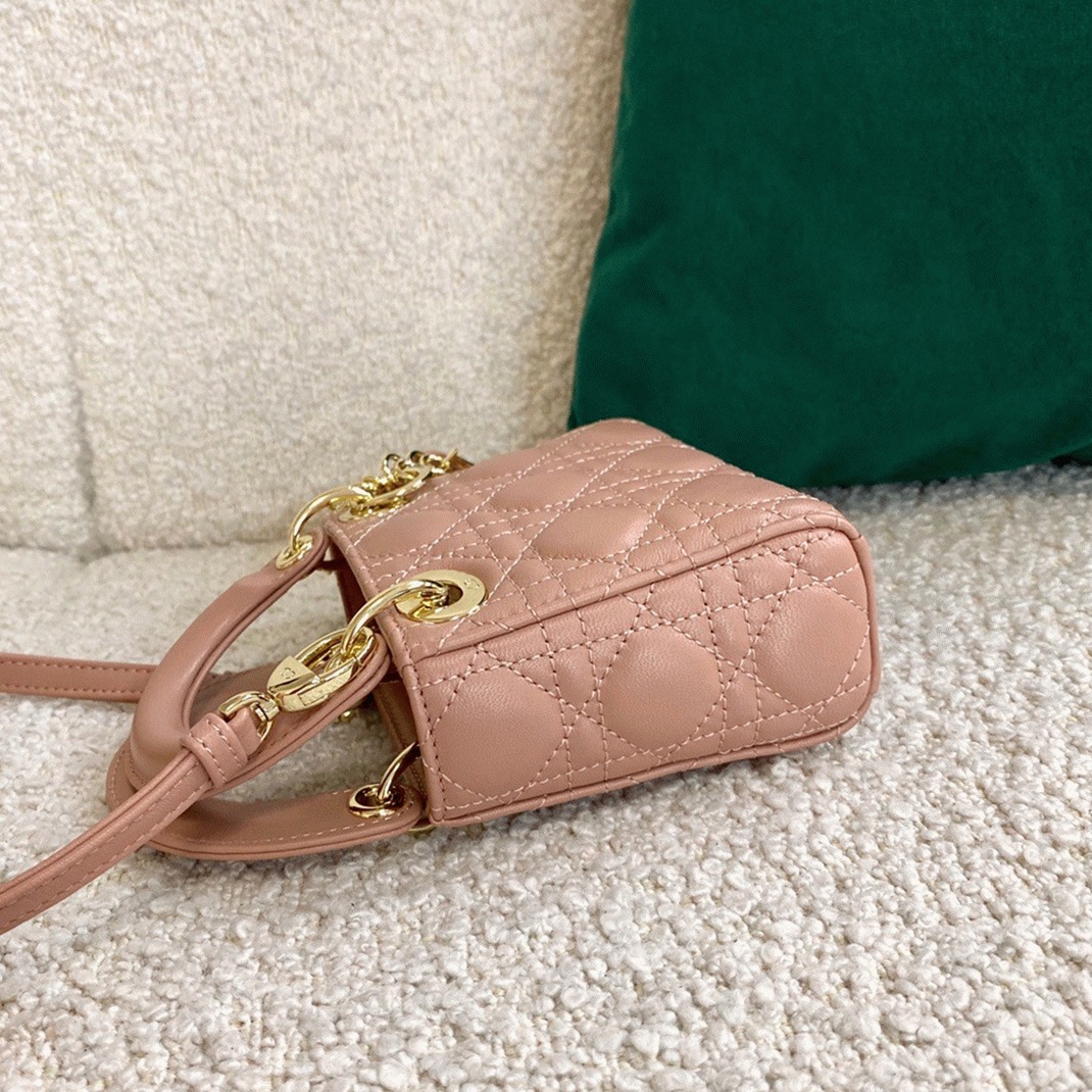 D10r Lady D10r Micro Bag Faux in Poudre Cannage Lambskin