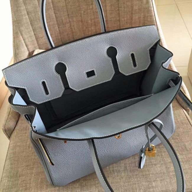 Blue Lin H**me5 Birkin 30cm Premium Counterfeit Bag