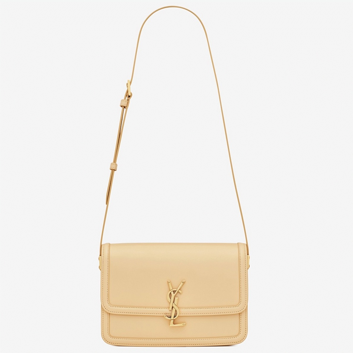 Fake Sa1nt Lau*nt Medium Solferino Bag Beige Calfskin