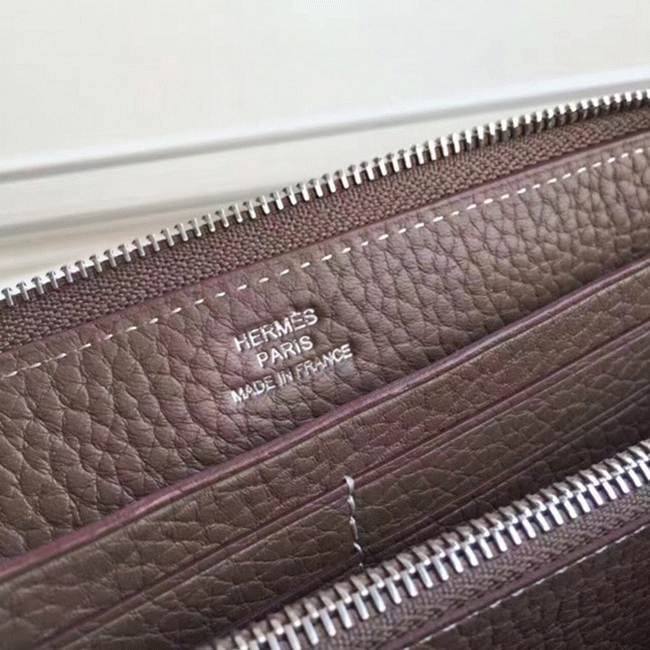 Etoupe Luxury Replica H**me5 Wallet Azap Zipped