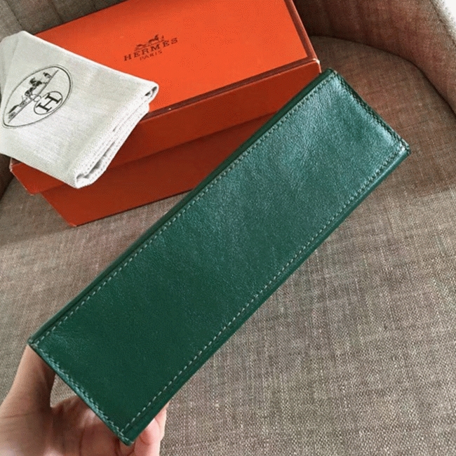 Malachite Swift Fake H**me5 Kelly Pochette Sleek Green Clutch