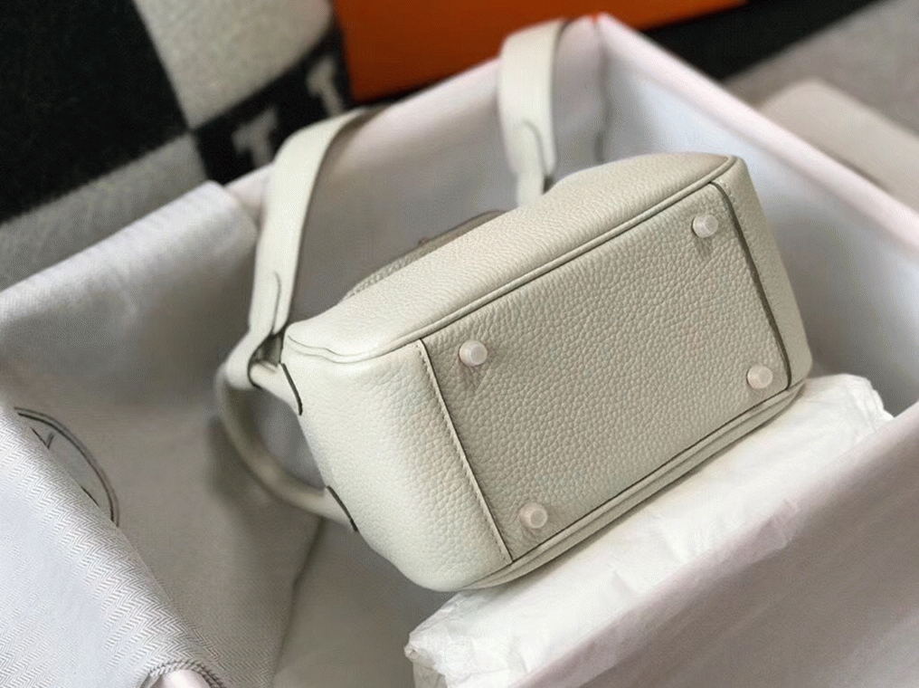 Replica H**me5 Lindy Mini handbag in white clemence leather