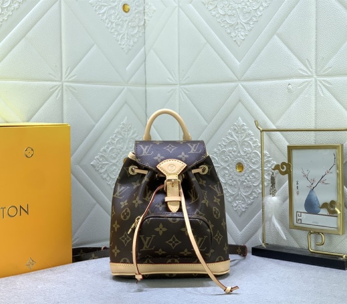 L0vis Vvtt0n Monogram Canvas Montsouris Mini Backpack