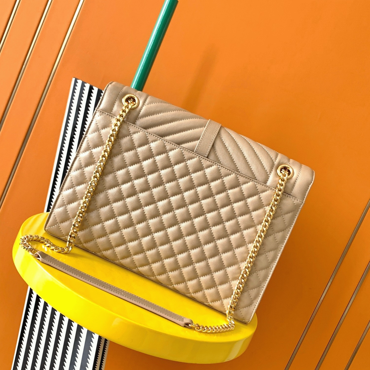 Replica Sa1nt Lau*nt Envelope Large Bag Beige