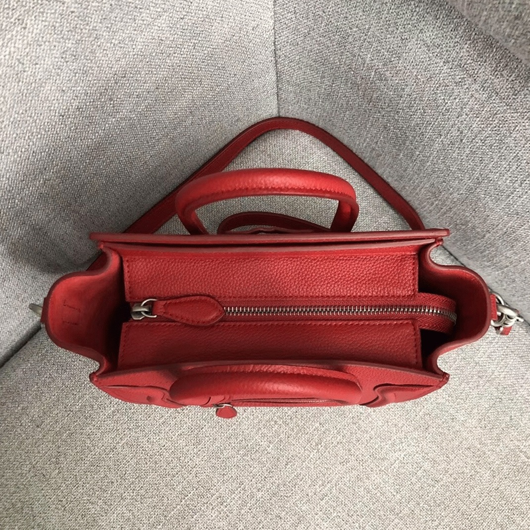 Ce1i*e Nano Luggage Tote Bag Fake in Red