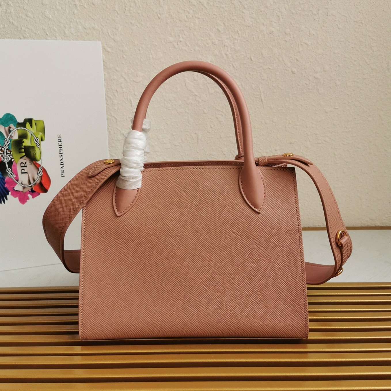 Pink Pra*a Monochrome Mini Bag Fake Version