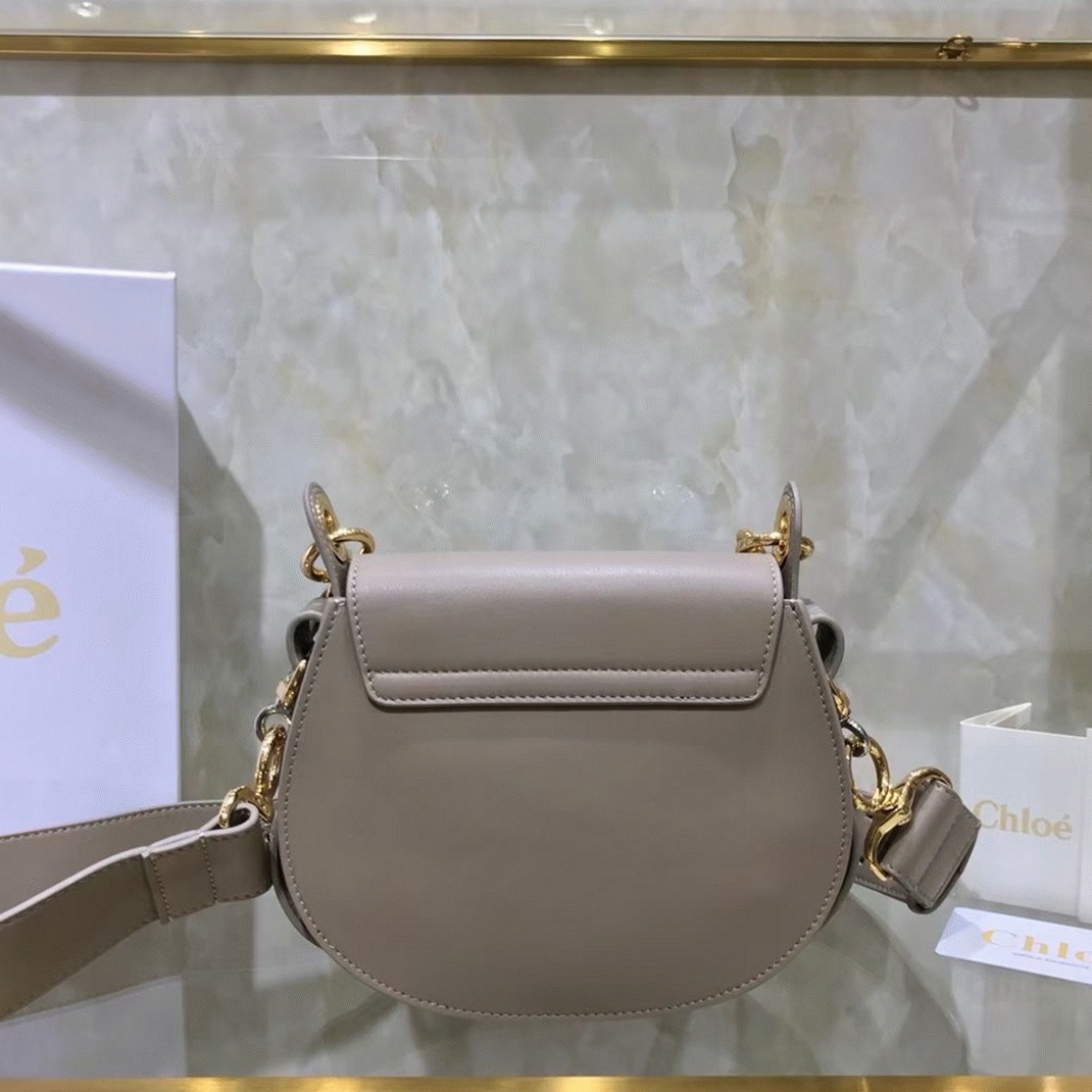 Top Quality Replica Chloe Small Tess Shoulder Bag In Grey Calfskin