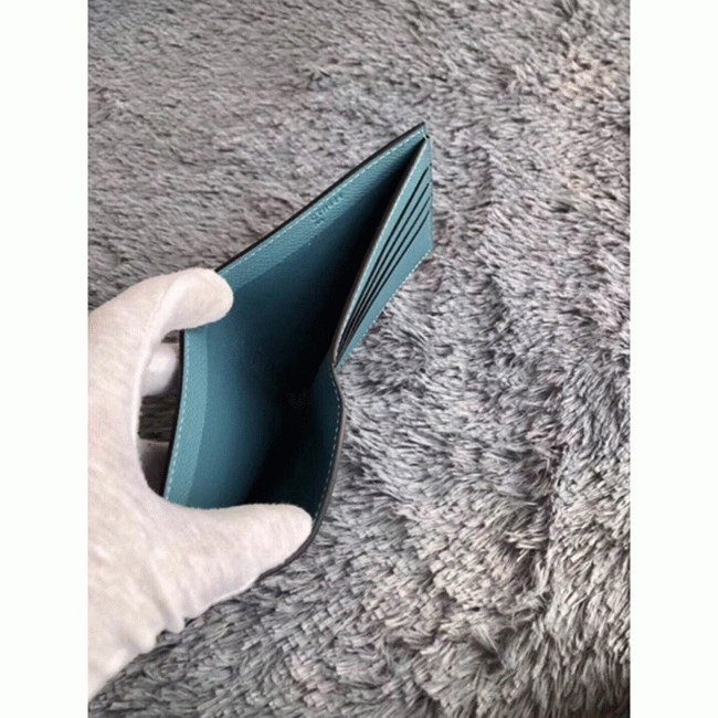 Blue jean top fake H**me5 Copernic compact wallet