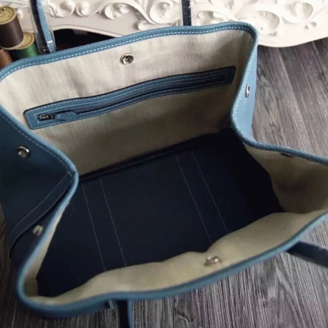 Jean Blue Replica AAA H**me5 Garden Party 30cm Canvas Tote
