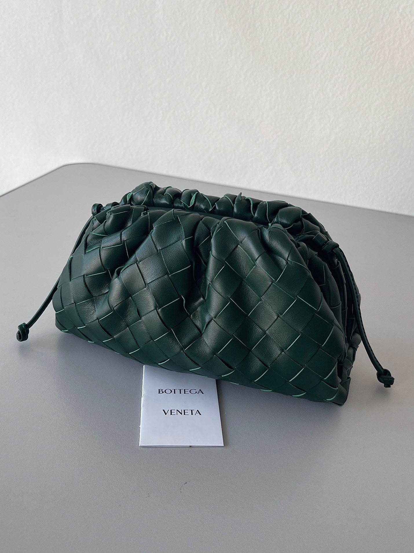 Knockoff B0tt*ga Ven*ta Mini Pouch with Strap Raintree