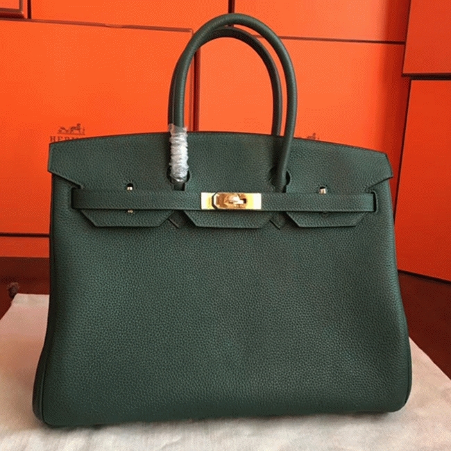 Vert Shade Replica Designer H**me5 Birkin 35cm Tote