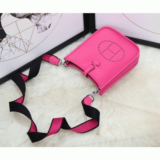 Rose Red Evelyne II TPM Messenger Bag Fake Luxury H**me5 Pop Color