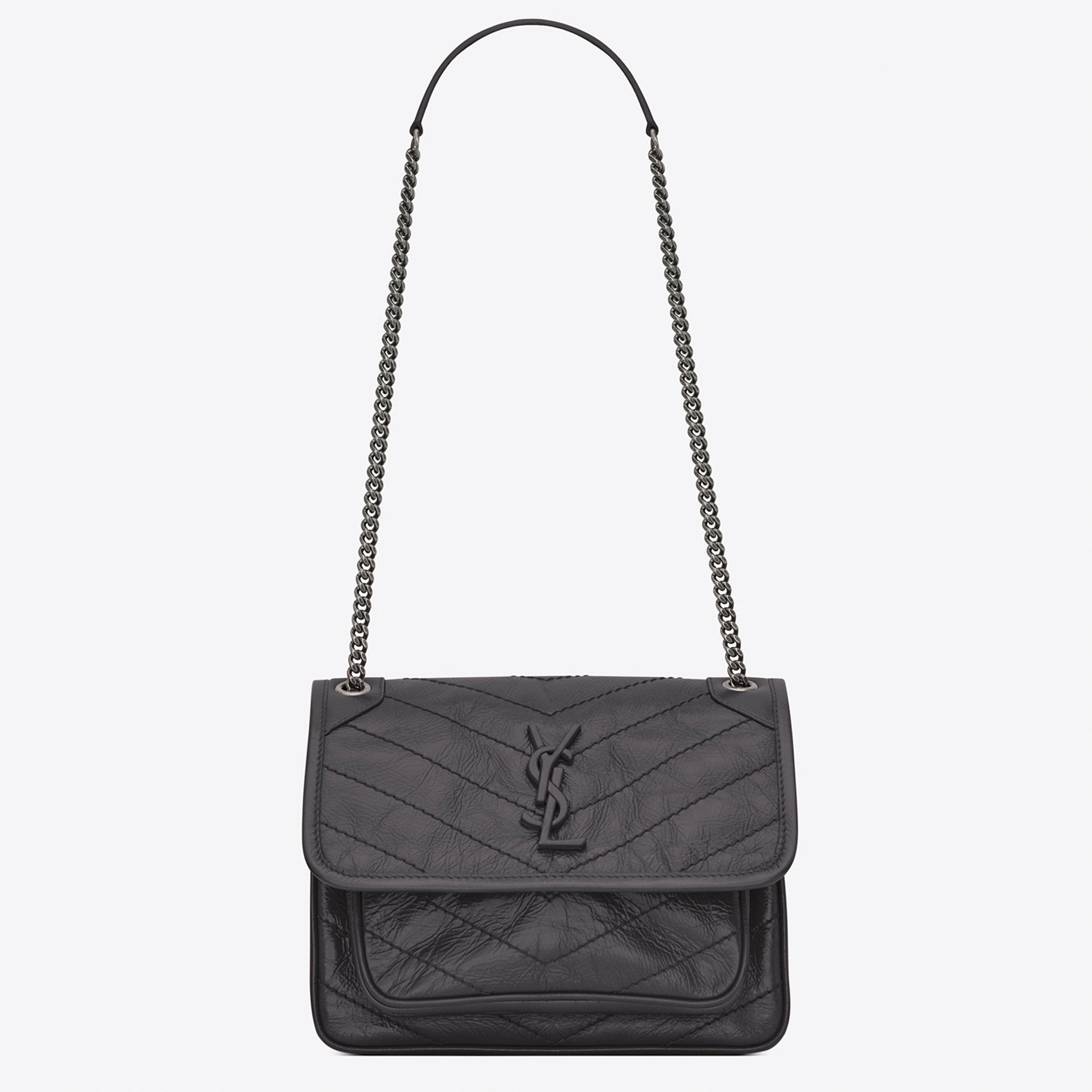 Replica Sa1nt Lau*nt Niki Baby Chain Bag Dark Grey