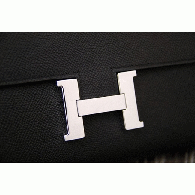 Black fake designer H**me5 Constance wallet
