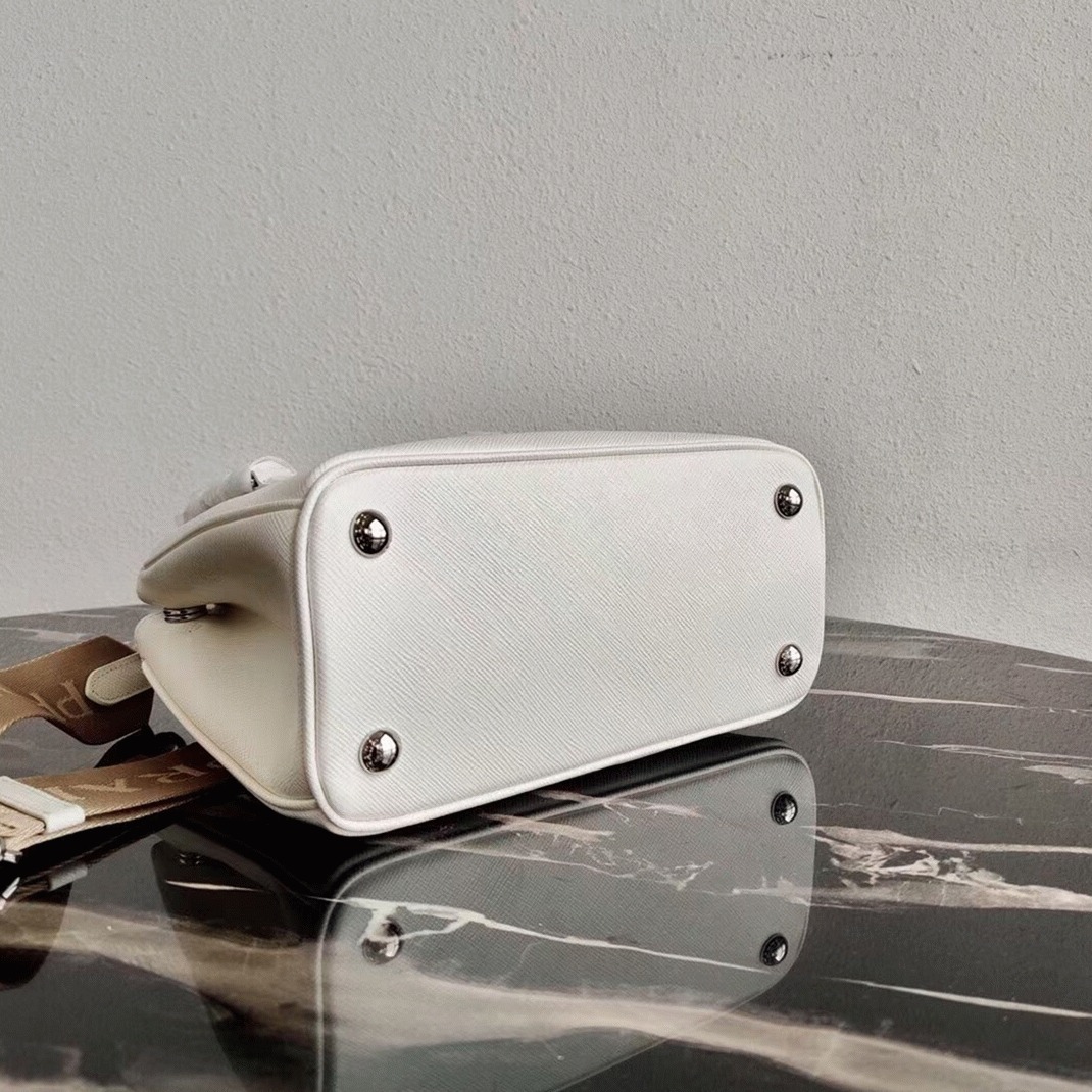 White Pra*a Galleria Mini Bag Fake
