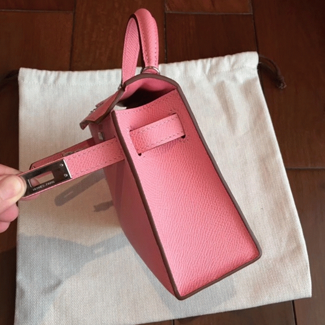Rose Confetti Epsom Budget Knockoff H**me5 Kelly 20cm Purse