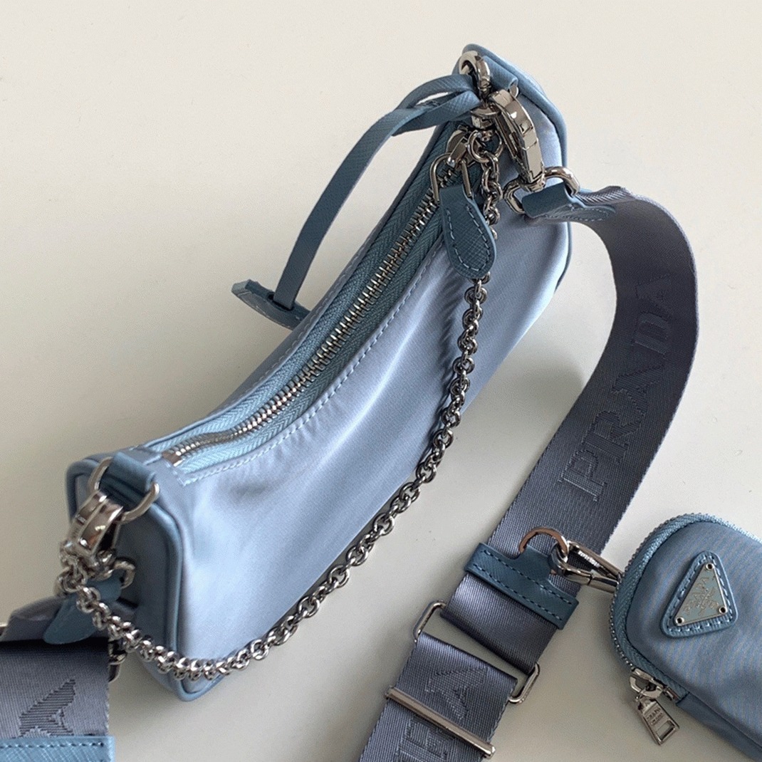Pra*a Re-Edition Shoulder Bag Replica in Blue