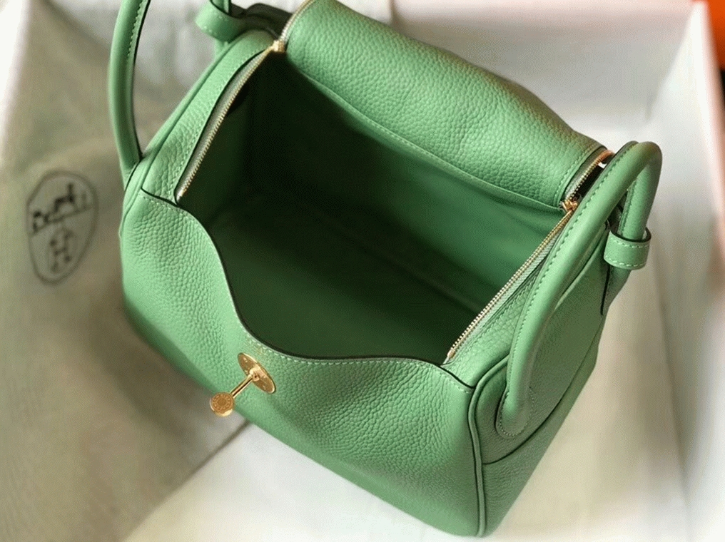 Fake H**me5 Lindy bag 26cm in vert criquet