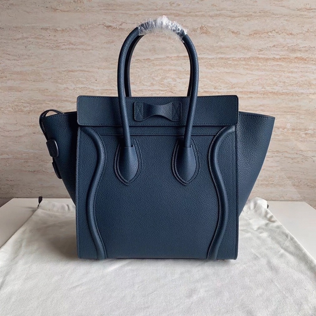 Ce1i*e Micro Luggage Tote Bag Imitation in Navy Blue