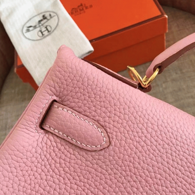 Pink Clemence Replica H**me5 Kelly Retourne 32cm Tote