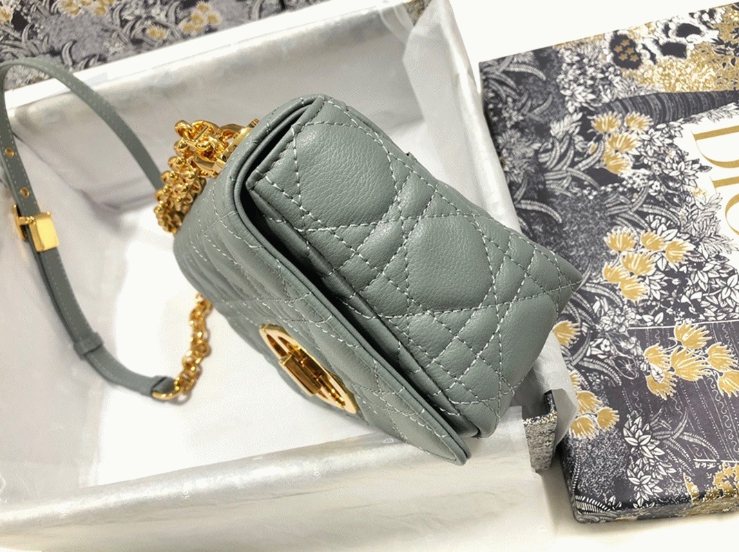 D10r Caro Small Bag Replica in Grey