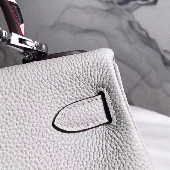 White with Zigzag Handle Replica H**me5 Kelly 28cm Unique Bag
