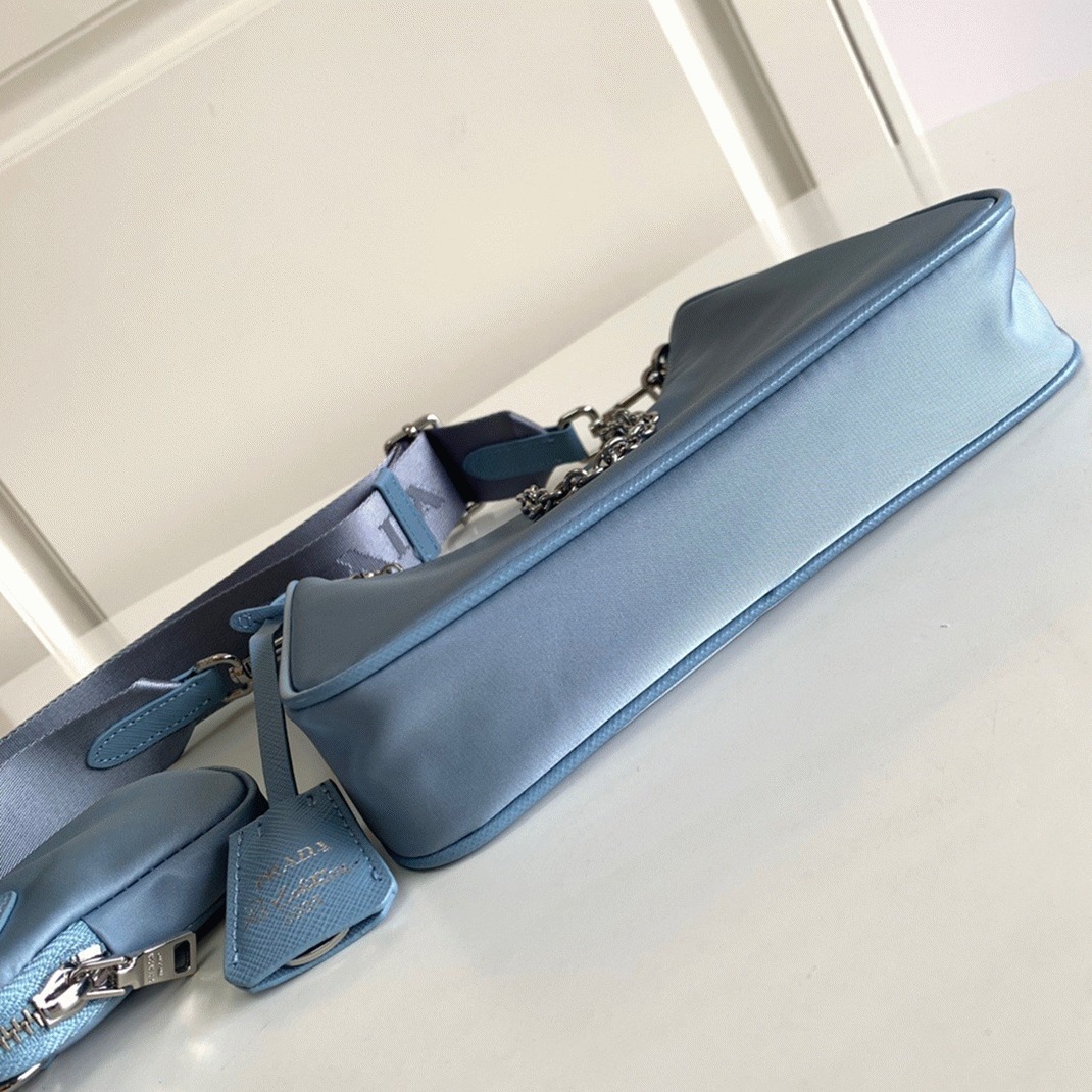 Pra*a Re-Edition Shoulder Bag Replica in Blue
