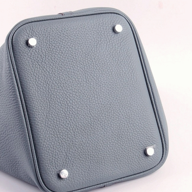 Blue lin knockoff H**me5 Picotin Lock handbag