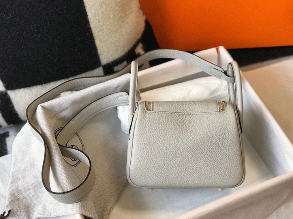 Best replica H**me5 Lindy Mini handbag in pearl grey